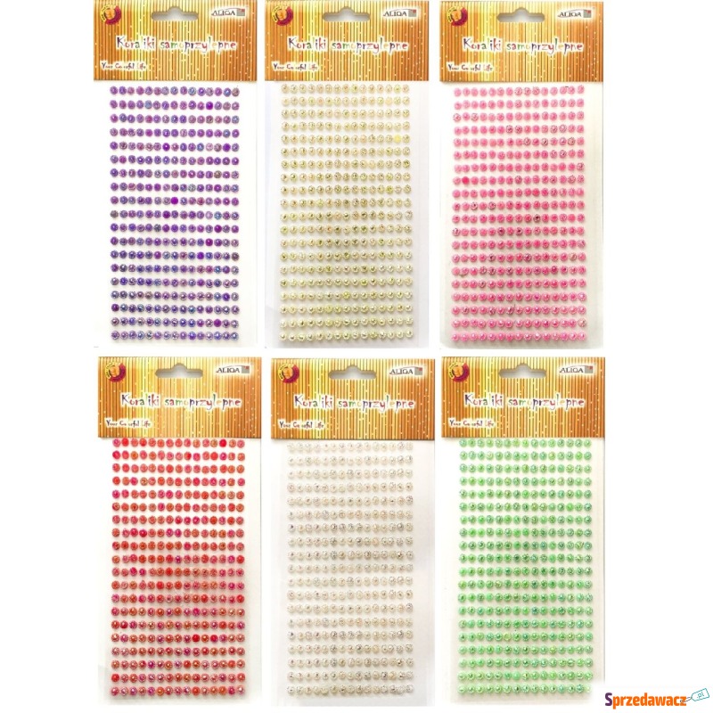 Dżety koraliki Samoprzylepne mix kolor 9 x16,5... - Artykuły papiernicze... - Radom