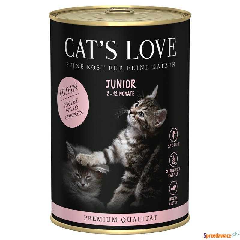 Cat's Love, 6 x 400 g - Junior, kurczak - Karmy dla kotów - Knurów