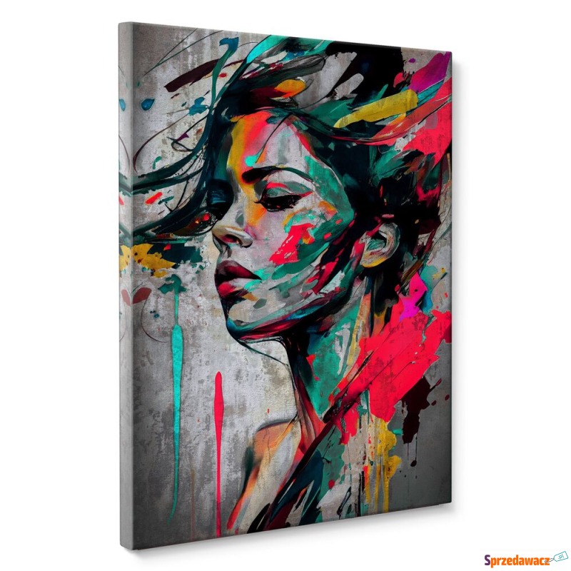 SELSEY Obraz Paint Face 100x70 cm wielokolorowy... - Obrazy - Kędzierzyn-Koźle