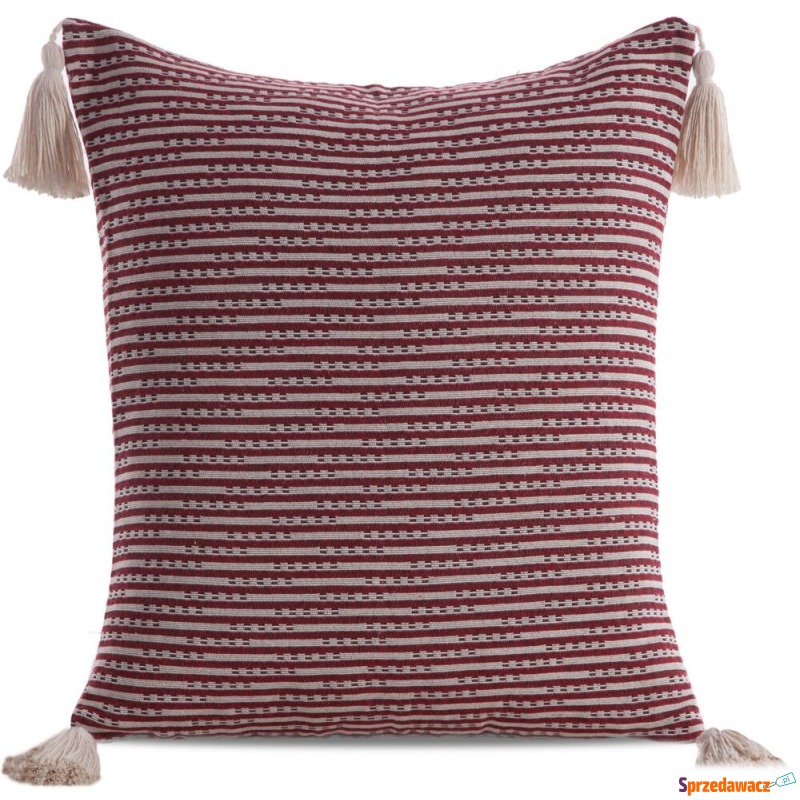 SELSEY Poszewka na poduszkę Boho 45x45 cm bordowa... - Poduszki dekoracyjne - Toruń