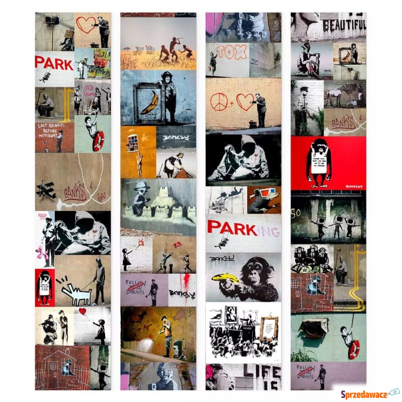SELSEY Tapeta Kolaż graffiti Banksy 1000x50 cm... - Tapety, naklejki ści... - Inowrocław