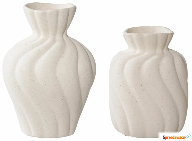 SELSEY Zestaw 2 wazonów Greteet ceramiczne białe... - Wazony - Żory