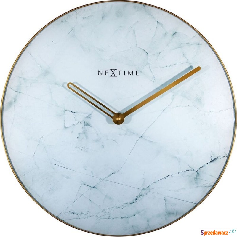 SELSEY Zegar ścienny Marble średnica 40 cm bi... - Zegary - Ełk