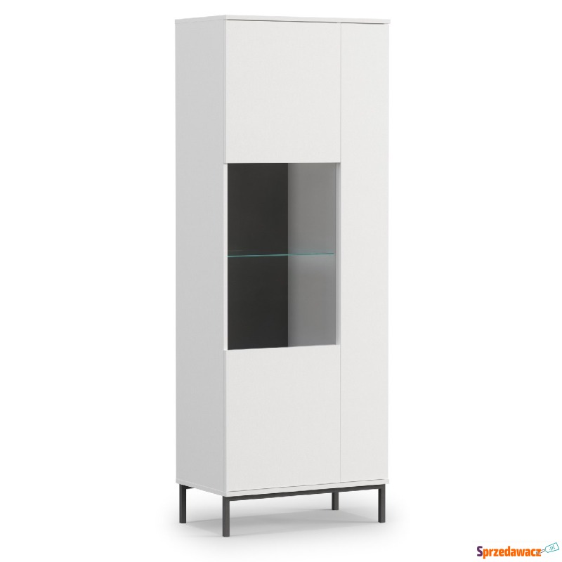 SELSEY Witryna dwudrzwiowa Perila 70 cm biała... - Witryny - Chorzów