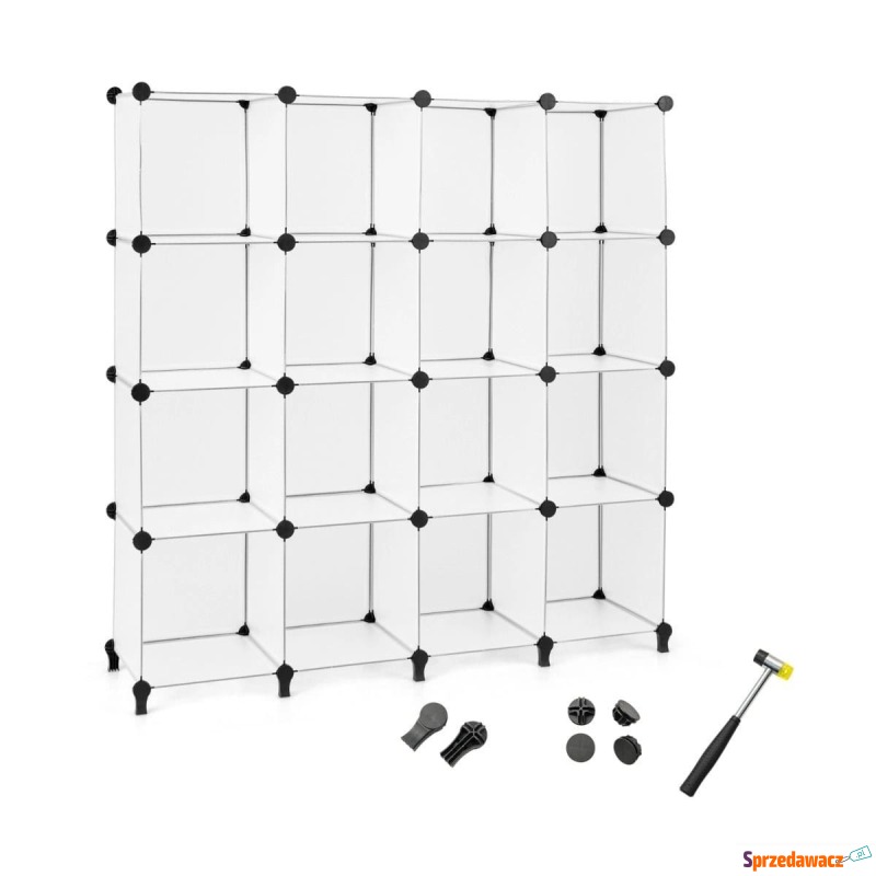 Modułowy organizer 16 półek 124 x 30 x 128 cm - Komody - Chorzów
