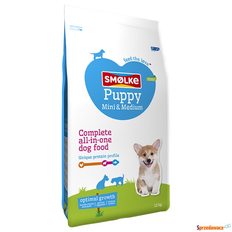 Smølke Puppy Mini/Medium karma dla psów - 12 kg - Karmy dla psów - Bytom