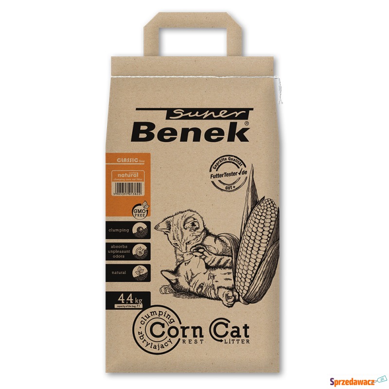 Super Benek Corn Cat Natural żwirek dla kota -... - Żwirki do kuwety - Radom