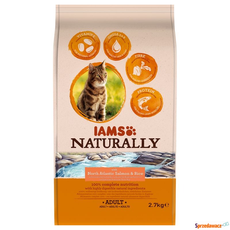 IAMS Naturally Cat Adult, łosoś...