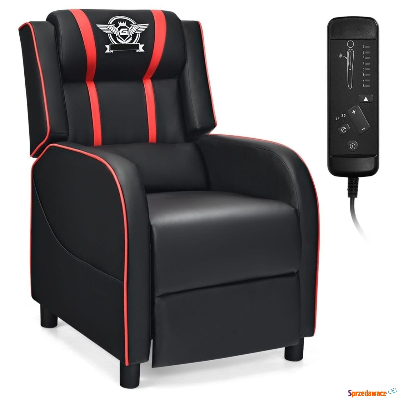 Fotel gamingowy recliner z pod...
