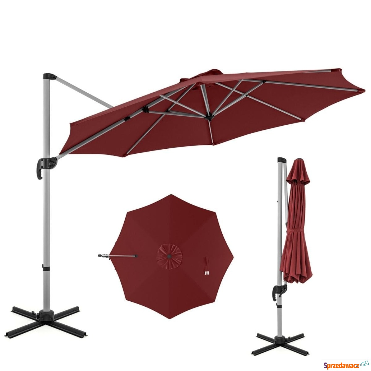 Okrągły parasol ogrodowy 339 cm...