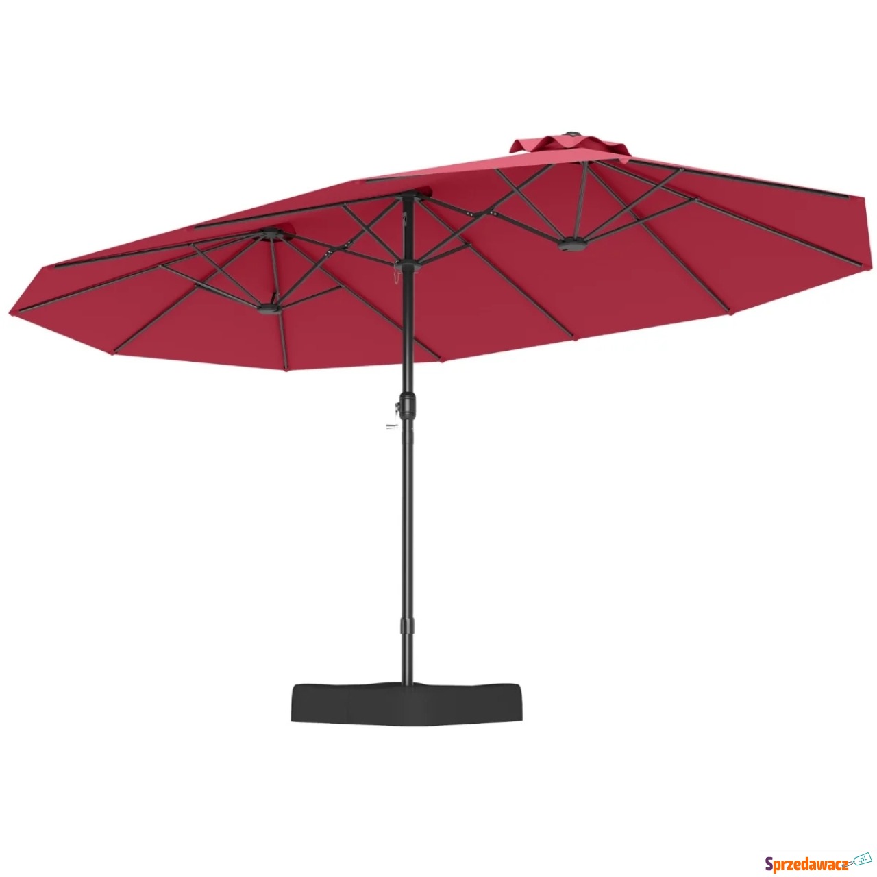 Podwójny parasol ogrodowy ze s...