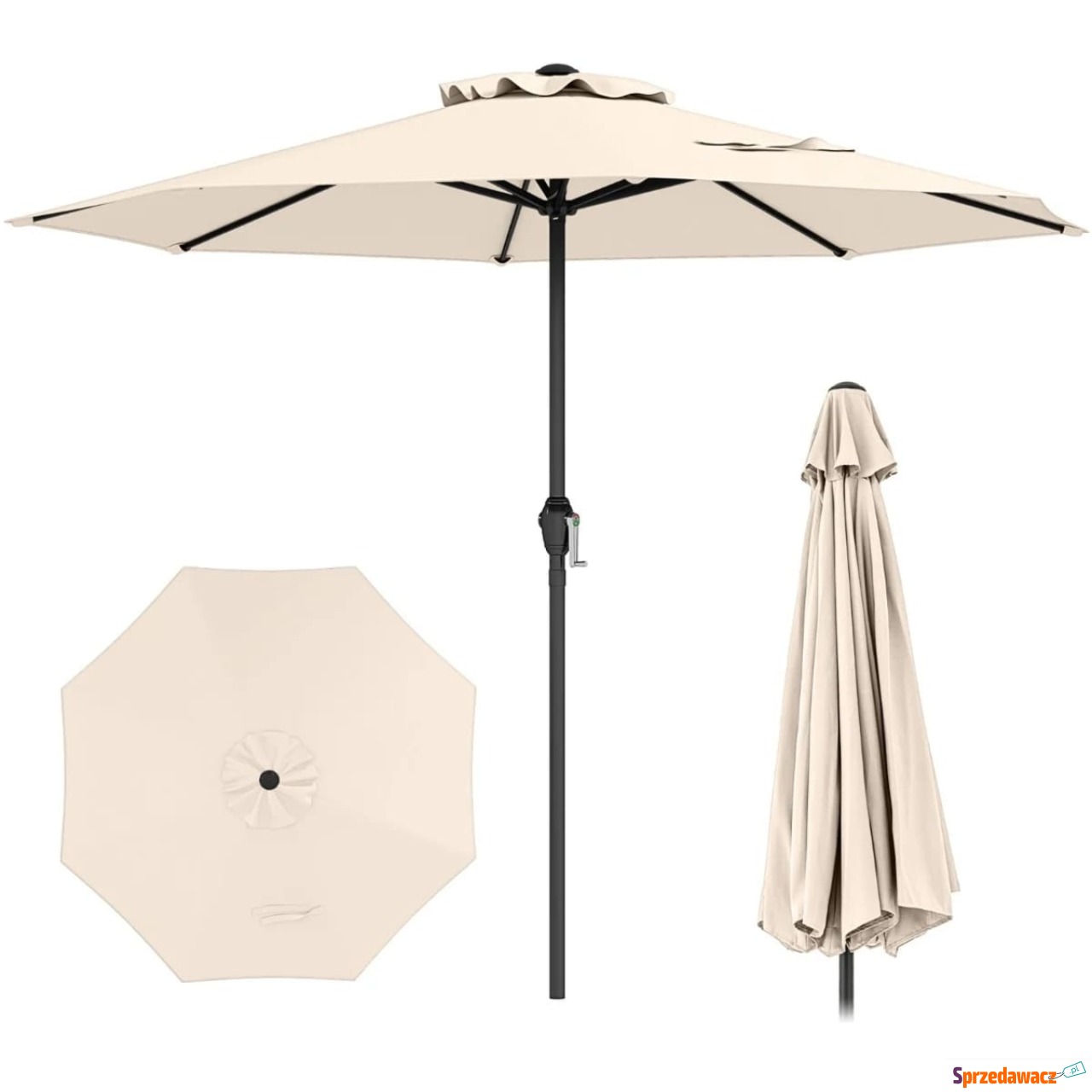 Parasol tarasowy 260 cm beżowy