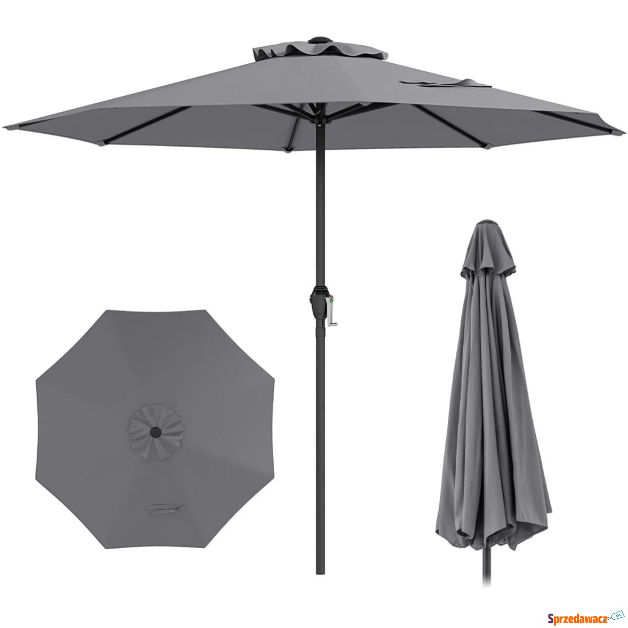 Parasol tarasowy 260 cm szary
