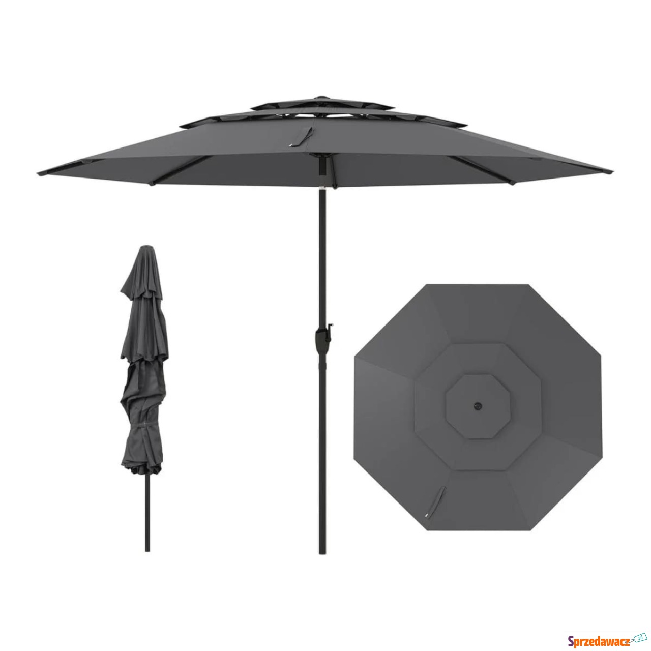 Parasol ogrodowy z systemem we...