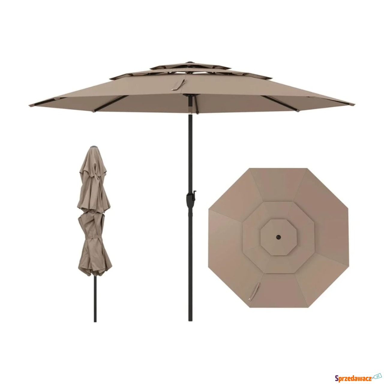 Parasol ogrodowy z systemem we...