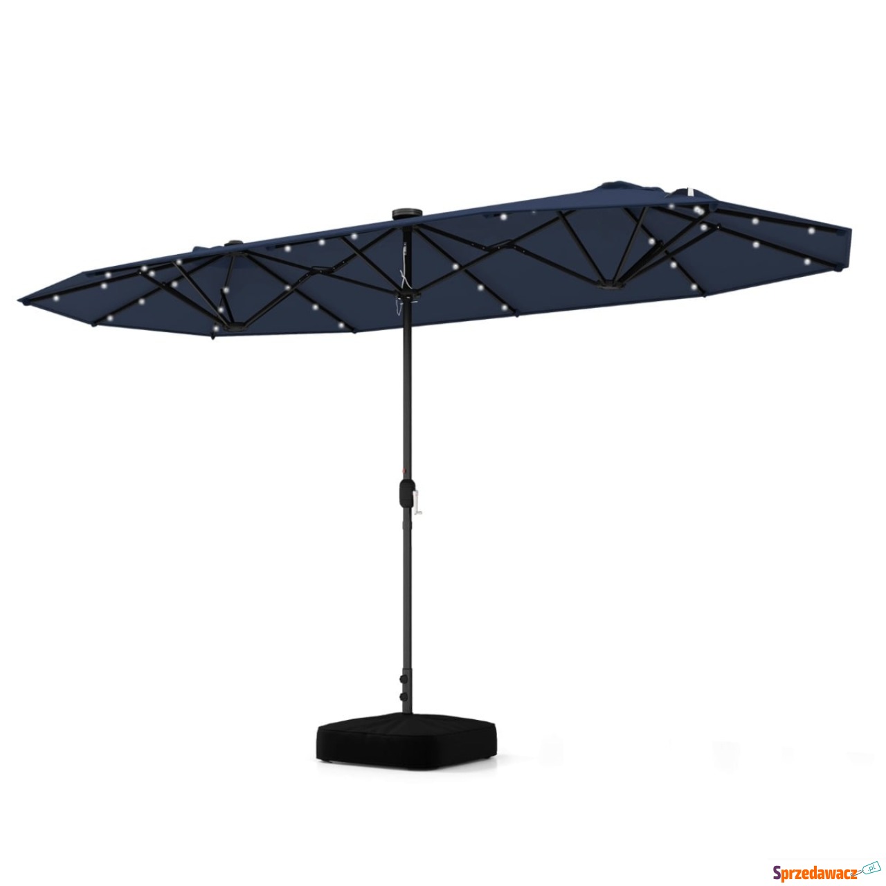 Podwójny parasol ogrodowy LED ze...