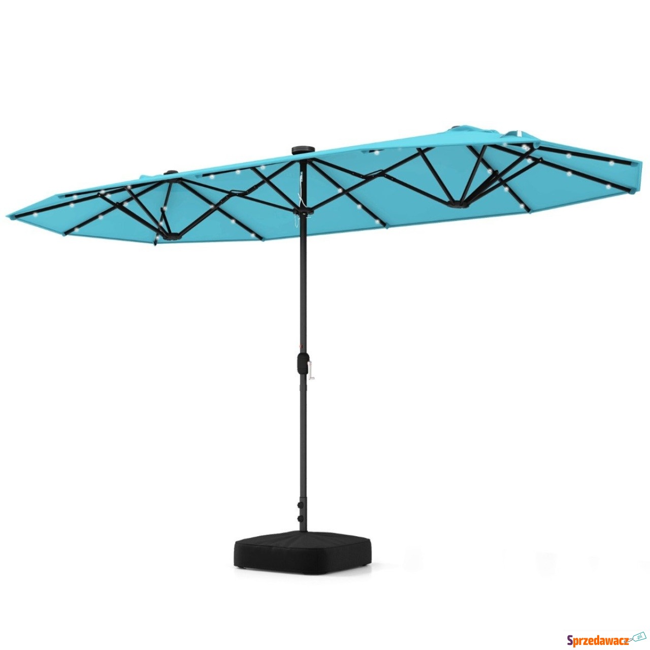 Podwójny parasol ogrodowy LED ze...
