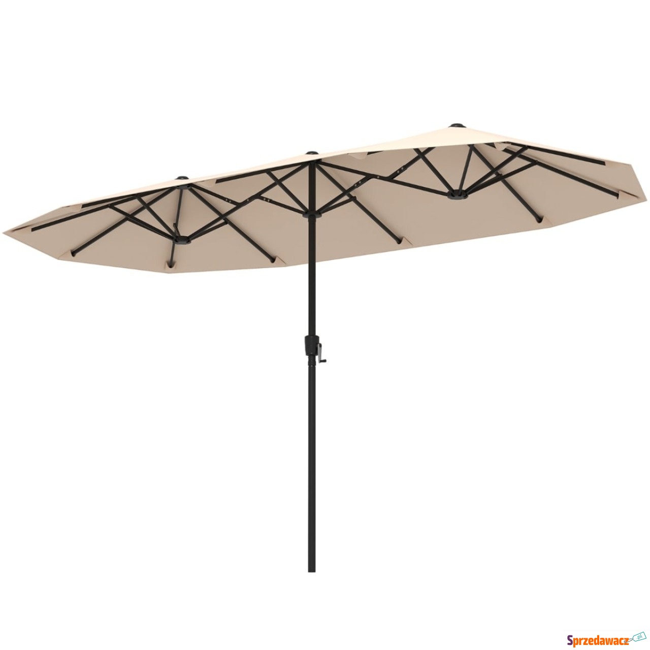 Podwójny parasol ogrodowy z korbką