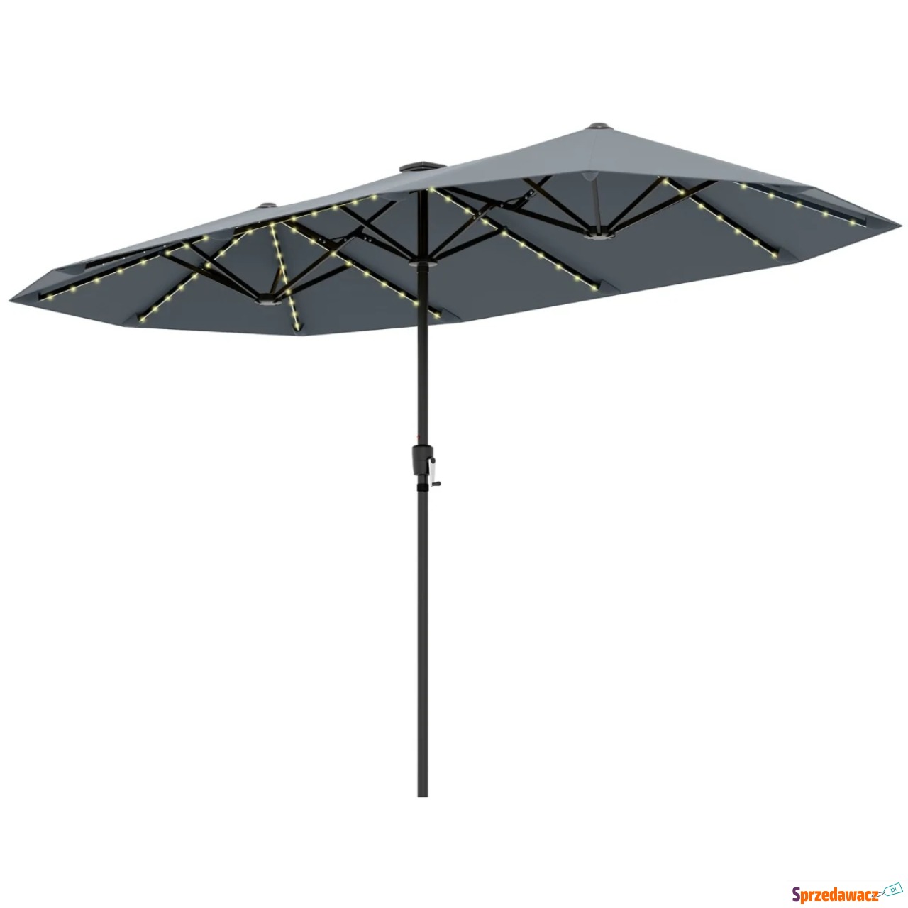 Podwójny parasol ogrodowy z ko...