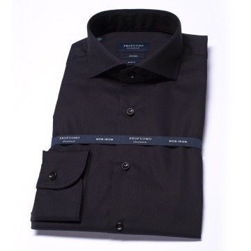 Elegancka czarna koszula męska taliowana (SLIM FIT) 45