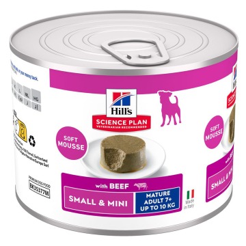 Hill's Science Plan Mature Small & Mini Mousse - Wołowina (24 x 200 g)