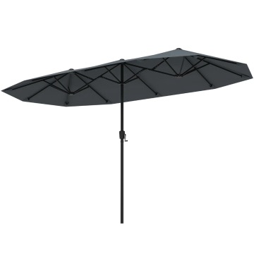Podwójny parasol ogrodowy z korbką