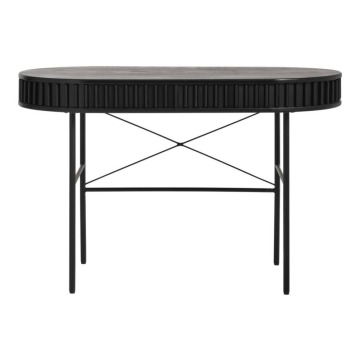 SELSEY Biurko Ovitties 120x60 cm czarne lamele - Genesis