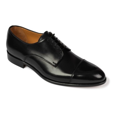 Czarne eleganckie buty męskie typu Derby Van Thorn  45,5