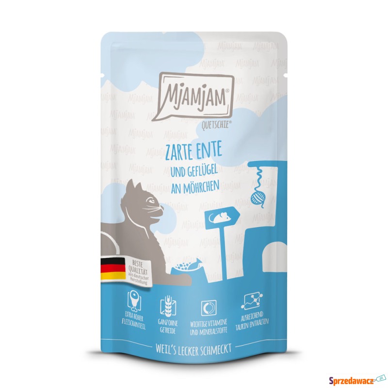MjAMjAM Quetschie, 12 x 125 g - Kaczka i drób - Karmy dla kotów - Wałbrzych