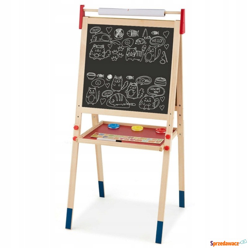 Edukacyjna tablica kredowa suchościeralna 3w1 - Pozostałe zabawki - Białystok