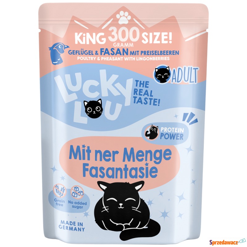 Lucky Lou Adult, 6 x 300 g - Drób i bażant - Karmy dla kotów - Pilchowo
