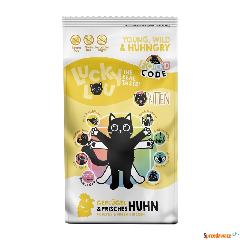 Lucky Lou Kitten, drób i kurczak - 340 g - Karmy dla kotów - Dębica