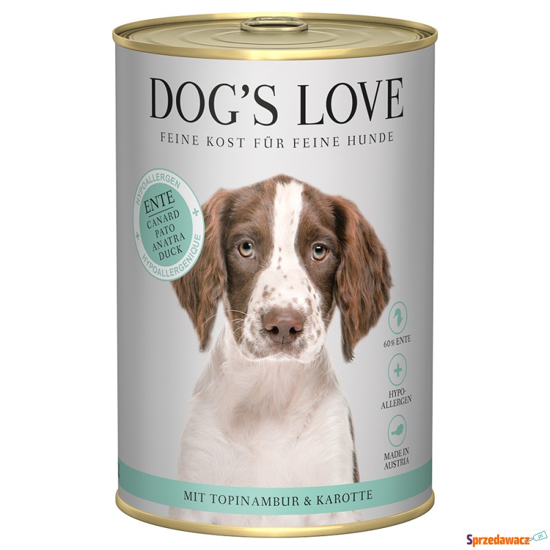 Dog´s Love Hypoallergen, 6 x 400 g - Kaczka - Karmy dla psów - Wrocław