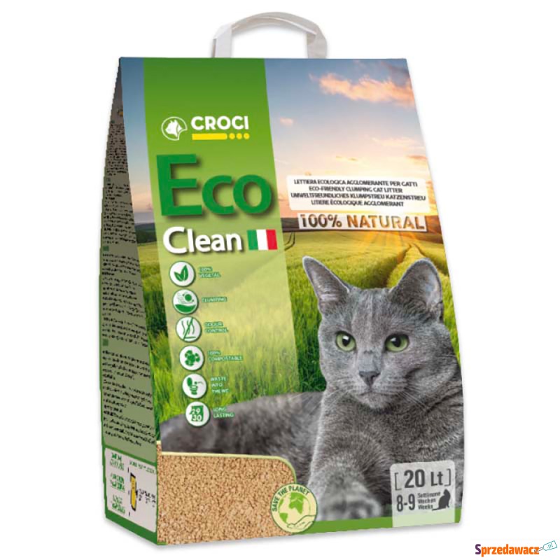 Croci Eco Clean żwirek dla kota - 2 x 20 l (ok.... - Żwirki do kuwety - Sochaczew