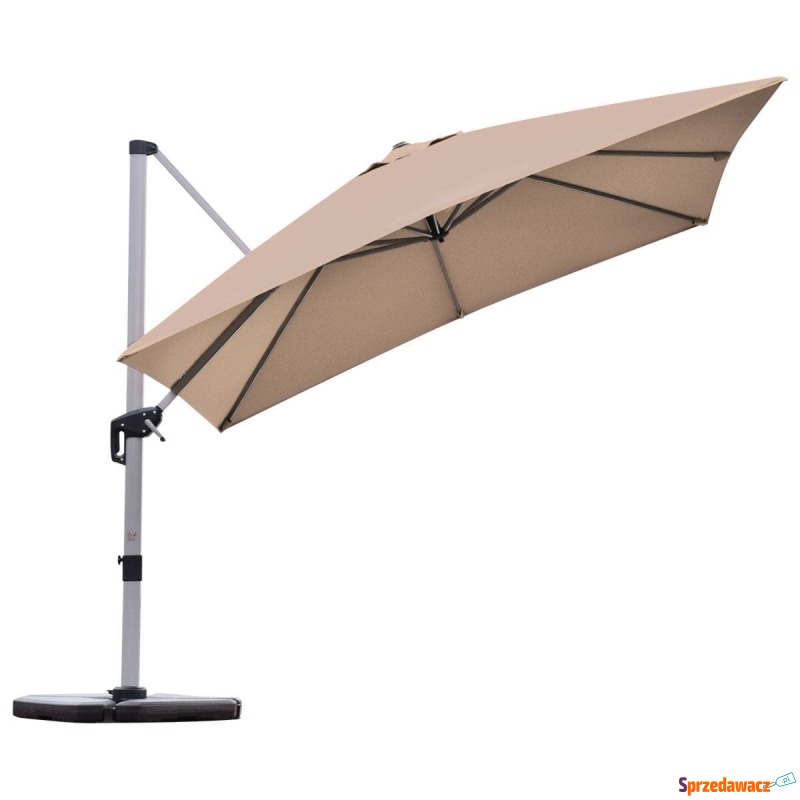 Parasol z podstawą krzyżową i aluminiowym słu... - Parasole, markizy, żagle - Nowy Sącz