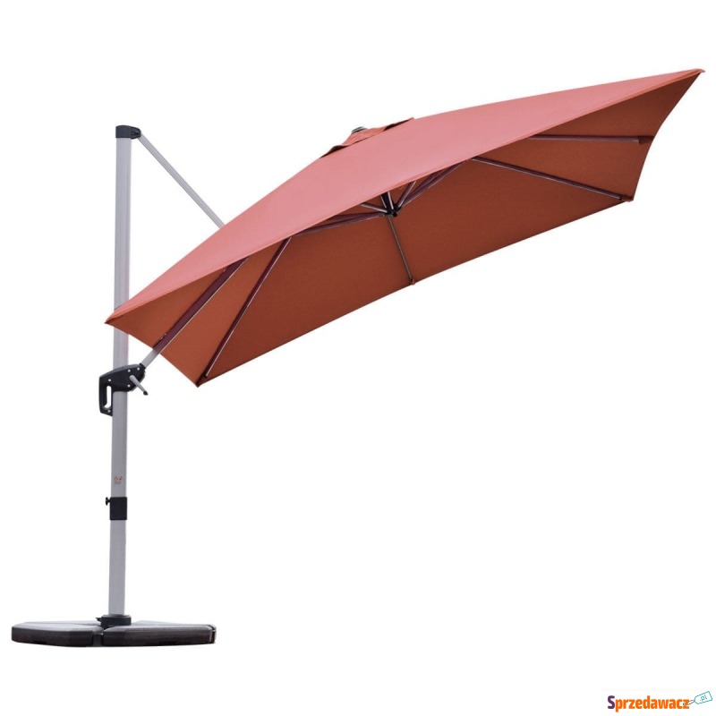 Parasol z podstawą krzyżową i aluminiowym słu... - Parasole, markizy, żagle - Rzeszów