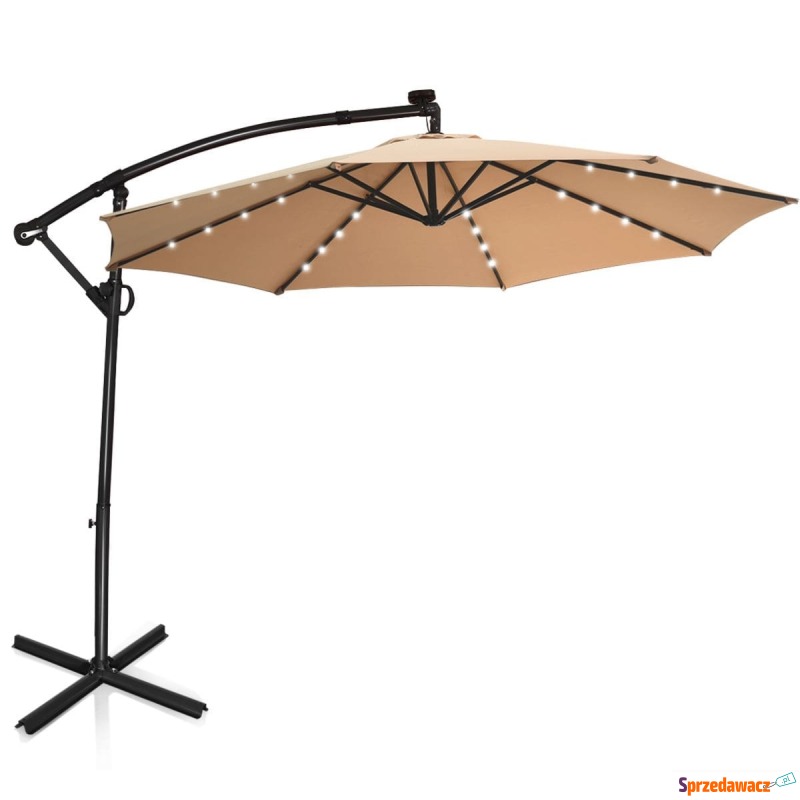 Okrągły parasol ogrodowy z oświetleniem LED - Parasole, markizy, żagle - Poznań