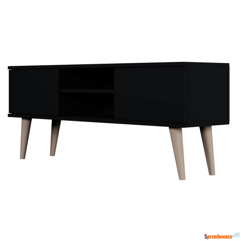 SELSEY Szafka RTV Damally 120 cm czarna - Genesis - Szafki RTV - Radom