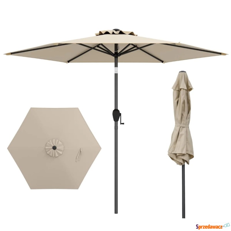Parasol ogrodowy z korbką i regulacją 230 cm... - Parasole, markizy, żagle - Grudziądz