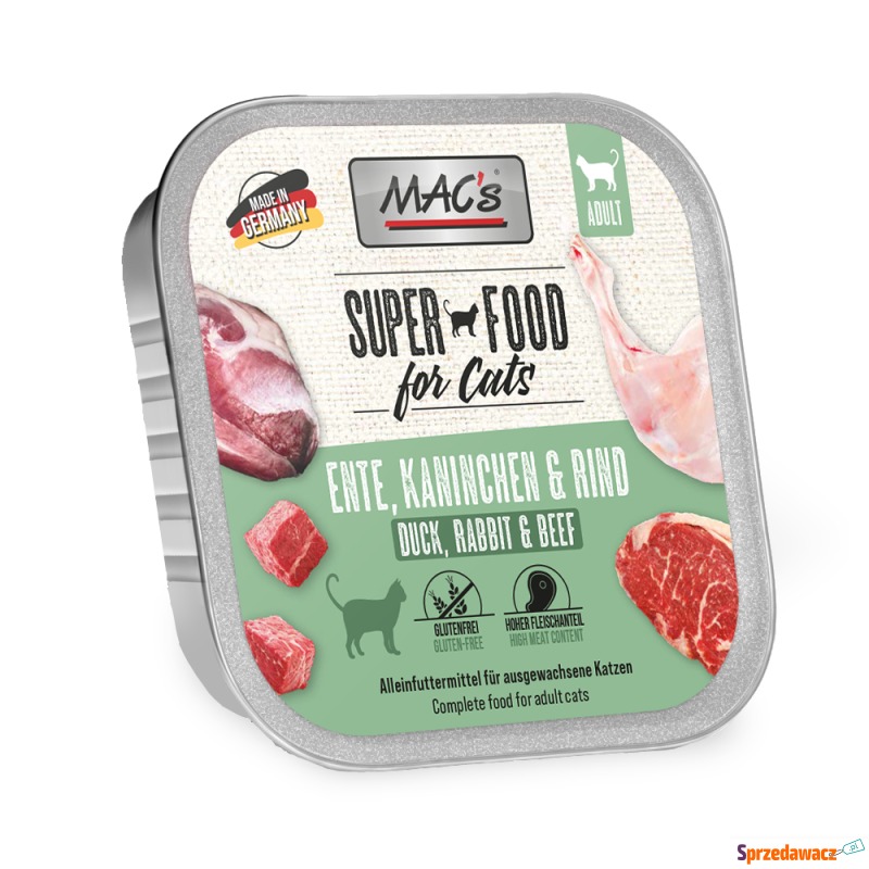 MAC's Cat tacki, 16 x 100 g - Kaczka, królik i... - Karmy dla kotów - Wodzisław Śląski