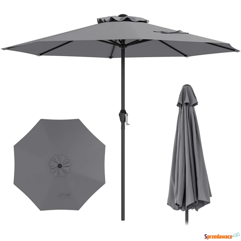 Parasol tarasowy 260 cm szary - Parasole, markizy, żagle - Mysłowice