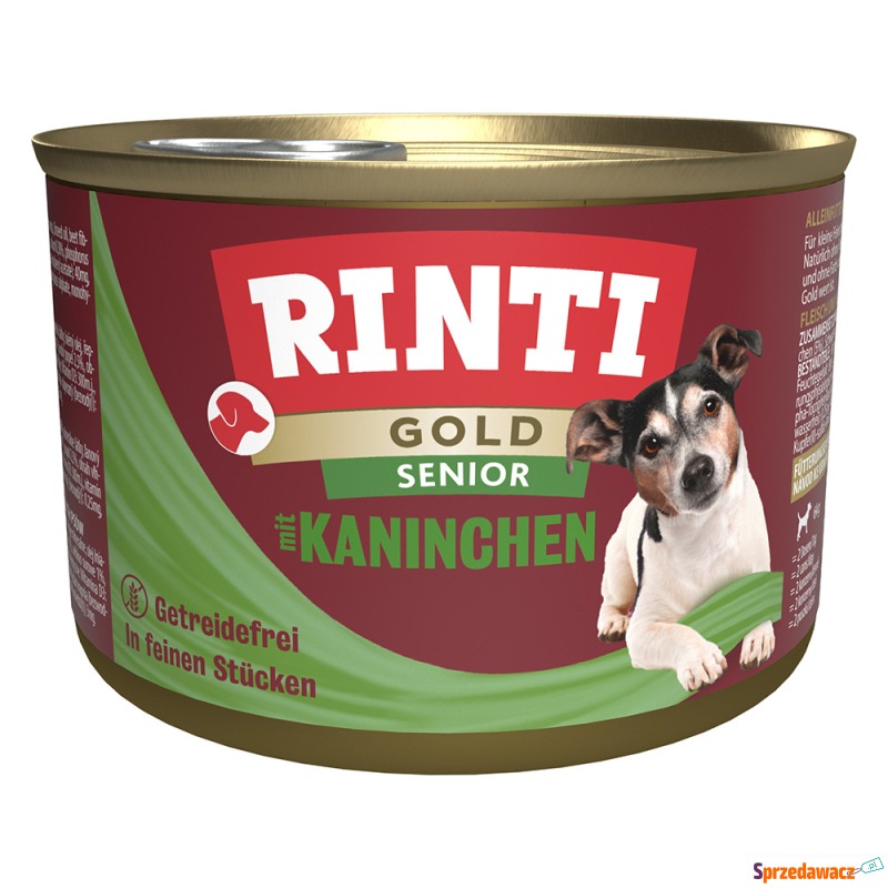 RINTI Gold Senior, 12 x 185 g - Królik - Karmy dla psów - Zamość
