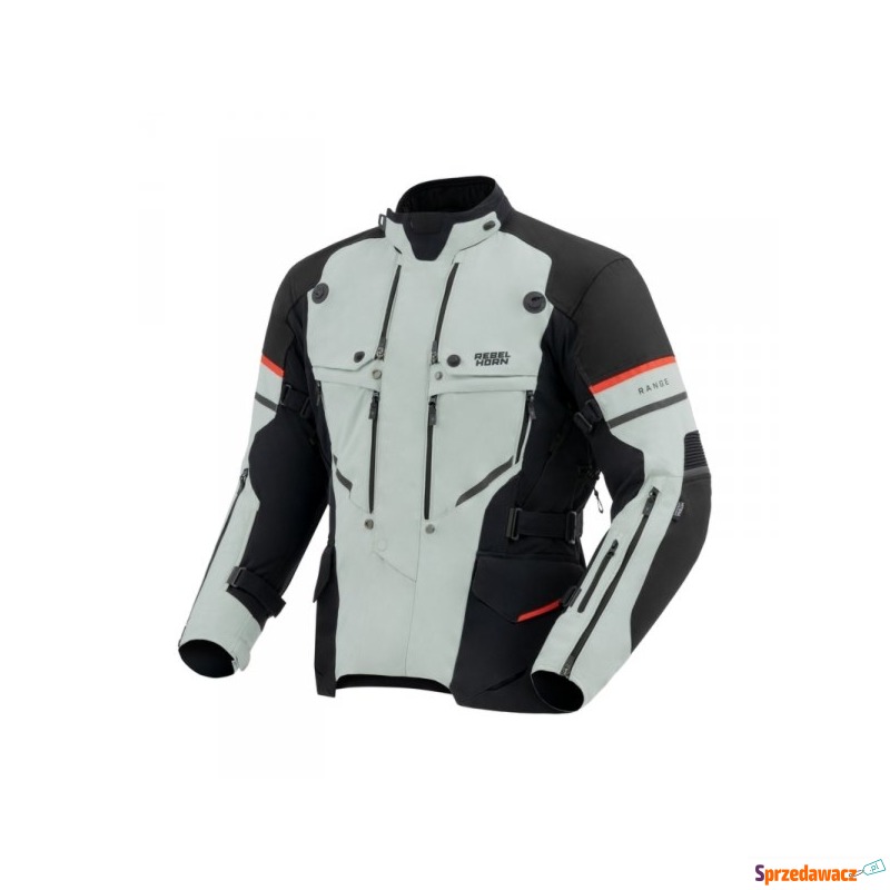 REBELHORN KURTKA TEKSTYLNA RANGE GREY/BLACK/RED - Odzież motocyklowa - Brzeg