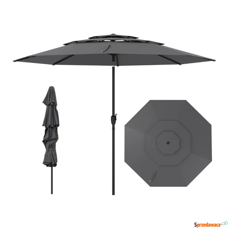 Parasol ogrodowy z systemem wentylacji i korbką... - Parasole, markizy, żagle - Szczecinek