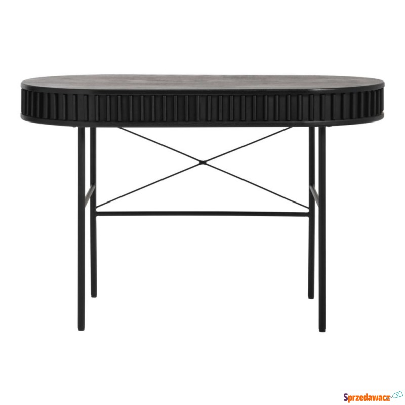 SELSEY Biurko Ovitties 120x60 cm czarne lamele... - Biurka - Toruń