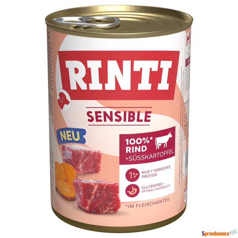 Megapakiet RINTI Sensible, 24 x 400 g - Wołowina... - Karmy dla psów - Gdańsk