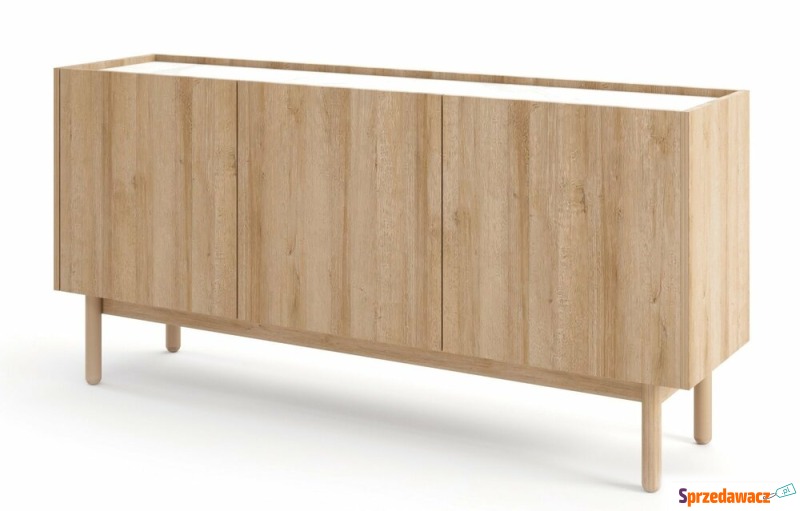 SELSEY Komoda niska Loppi 68 cm trójdrzwiowa dąb... - Komody - Legnica