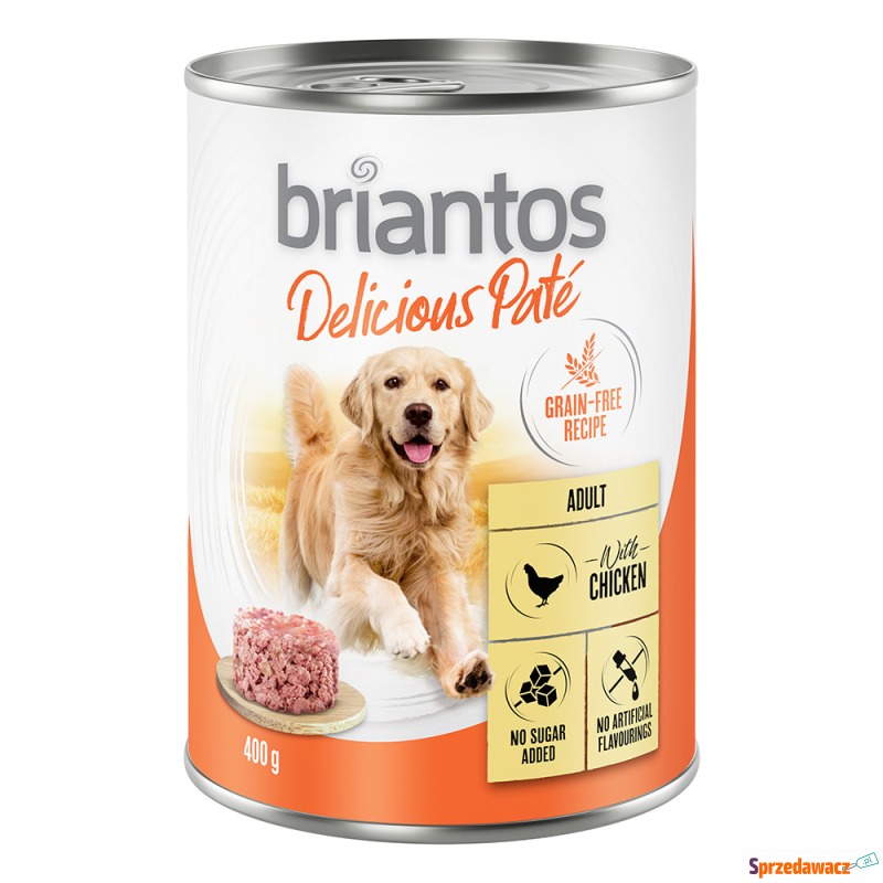 Briantos Delicious Paté, 6 x 400 g - Kurczak - Karmy dla psów - Warszawa