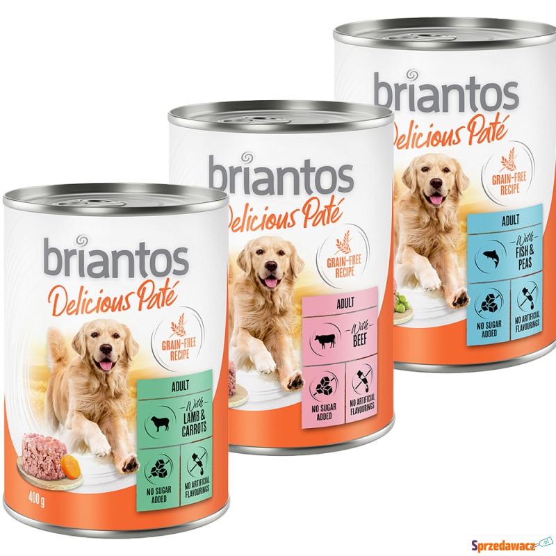 Briantos Delicious Paté, 6 x 400 g - Pakiet mieszany - Karmy dla psów - Wrocław