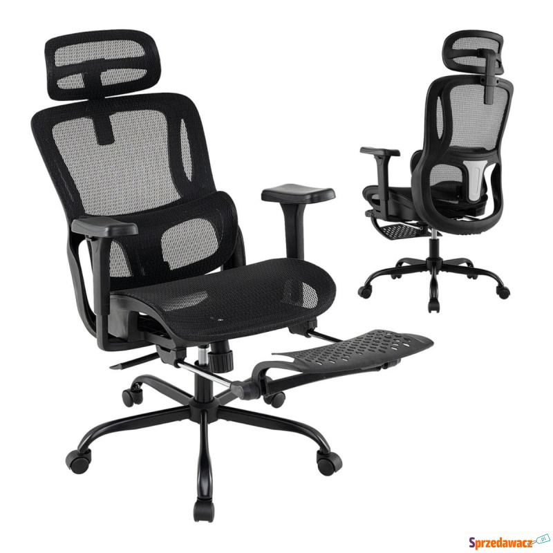 Ergonomiczne krzesło biurowe z wysuwanym podn... - Krzesła biurowe - Radom